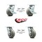 Service Caster 5 Inch Thermoplastic Rubber Caster Set with Roller Bearing 4 Swivel Lock 2 Brake SCC-30CS520-TPRRF-TLB-BSL-2-BSL-2 - alternate 5